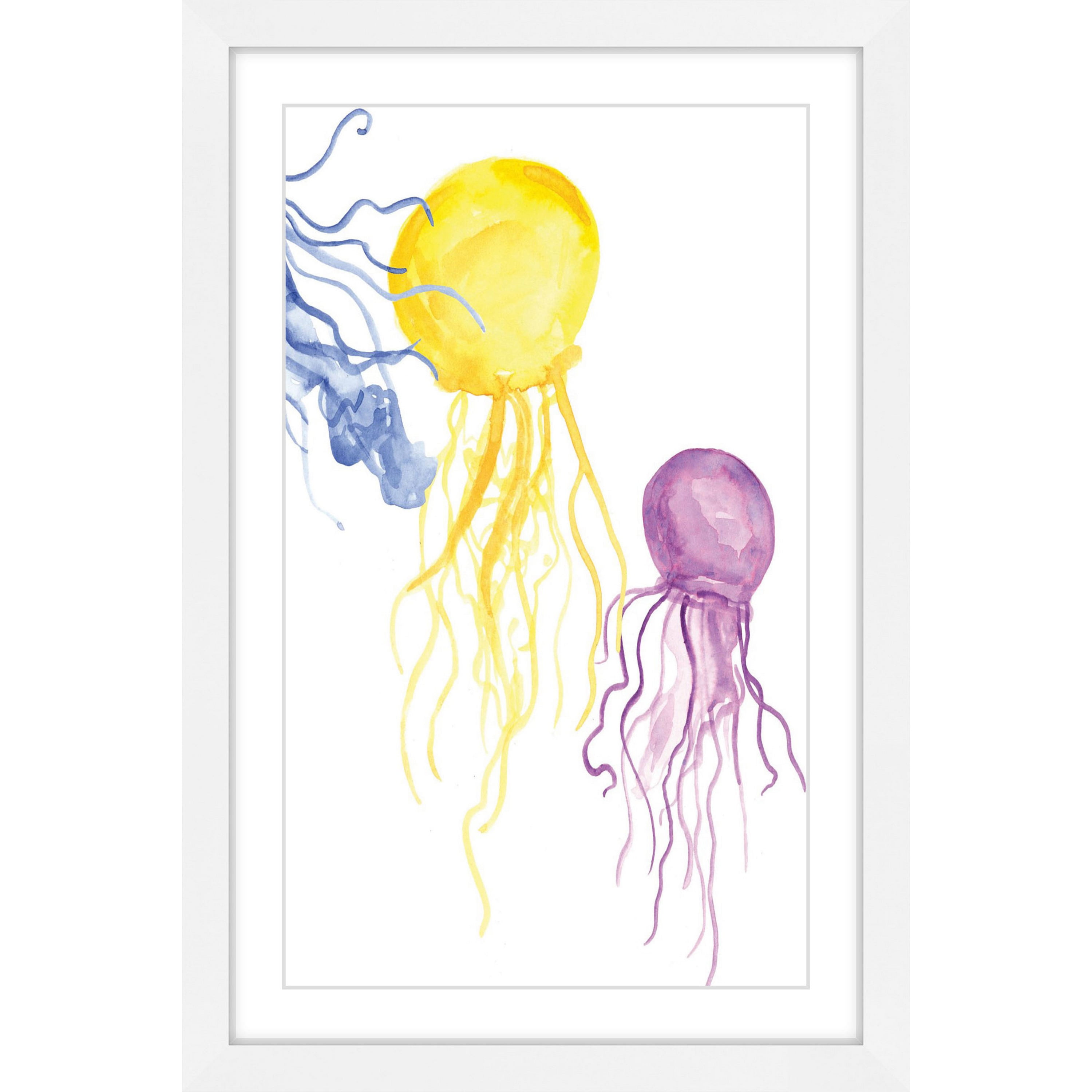 Marmont Hill "Jellyfish 2" by Diana Alcala Framed Painting Print