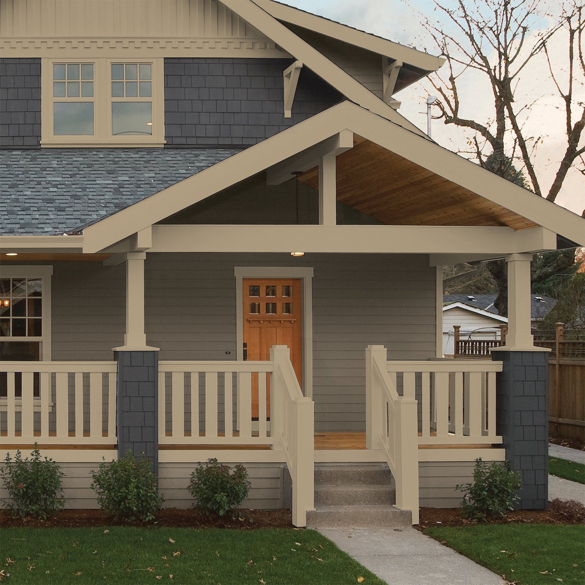 Glidden HEP Stony Creek / Beige Semi-Gloss Exterior Paint with Primer, 1 Quart