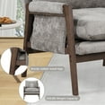 thumbnail image 5 of EUROCO Modern Velvet Accent Chair,Leisure Chair with Solid Wood and Thick Seat Cushion for Living Room,Bedroom,Studio,Grey, 5 of 7