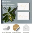 thumbnail image 2 of Thank You Cards with Envelopes & Stickers, Matte Gold Foil Cards Bulk Pack of 100, 4x6 Inch Minimalistic Design, Suitable for Business, Wedding, Small Business, Graduation, Bridal Shower, Funeral, 2 of 6