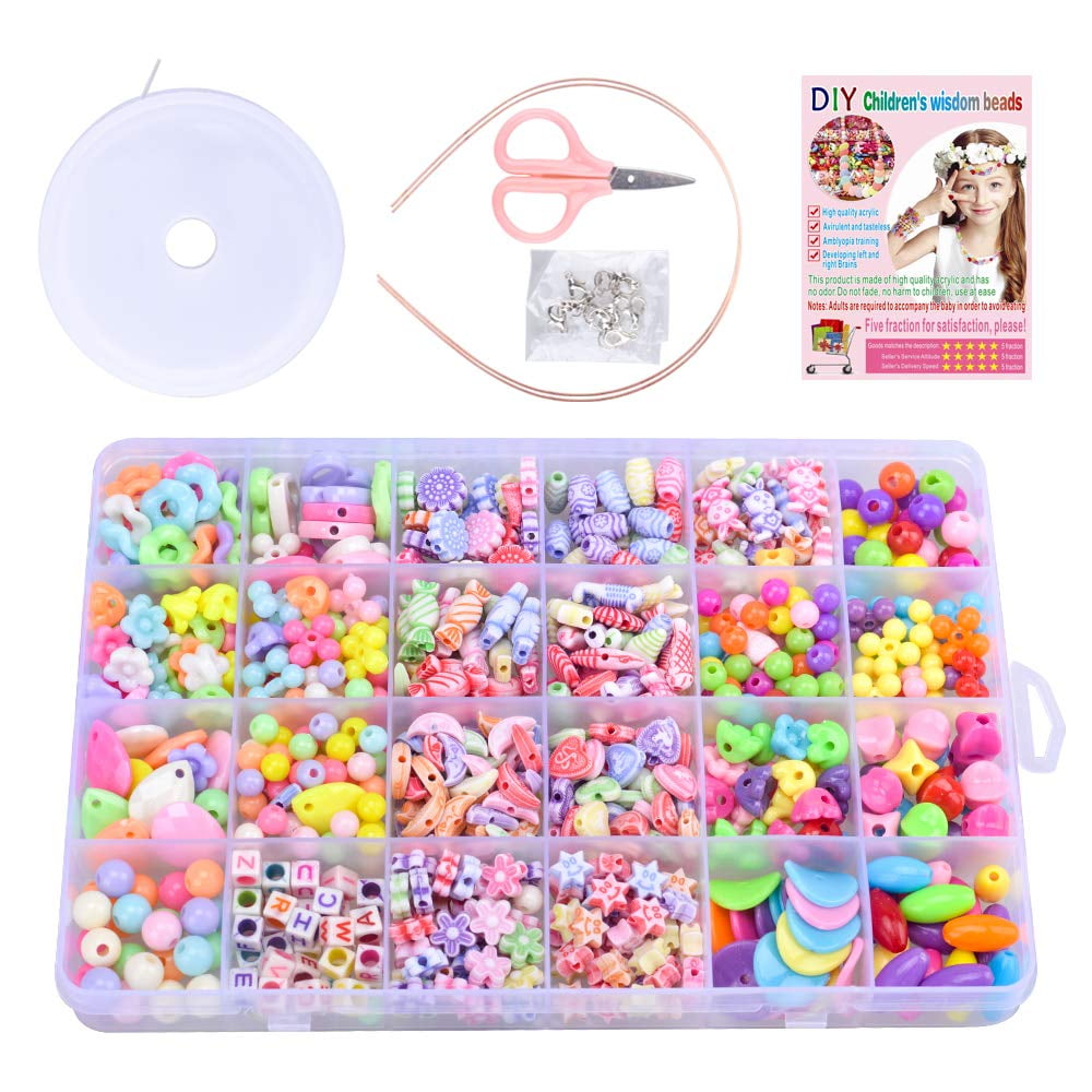 Jewelry Making Kit for 4-8 Year Old Girls Jewellery Crafts for 1 2 3 Kids  Girls, Toddlers Birthday Gift Age 4 5 6 7 8 Girls Kids Crafts Set Toys Gift  for 6-8 Year Old Gilrs Kid 