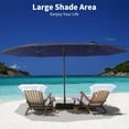 thumbnail image 2 of 15FTx9FT Large Patio Umbrellas,Patio Double-Sided Umbrella With Base and Crank,Outdoor Rectangle Market Umbrella for Patio, Lawn & Garden and Poolside, 2 of 14