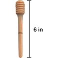 3 Pack Wooden Honey Dippers Set of Honey Sticks for Serving and