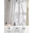 thumbnail image 6 of Sheer Curtains 54 Inch Length, Black Mist Forest Semi Sheer Curtains Light Filtering Window Treatment, Retro Country Watercolor Tree Scenery Privacy Voile Drapes for Living Room Bedroom 52x54 Inch, 6 of 7