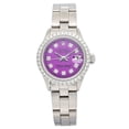 thumbnail image 1 of Pre-Owned Rolex Datejust 26MM 69160 Purple Diamond Dial Diamond Bezel Stainless Steel Oyster Bracelet, 1 of 9