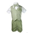 thumbnail image 6 of Sage Green Checks Gingham Vest set Shorts Suit Boy Baby Toddler S M L XL 2T 3T4T, 6 of 8