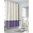 thumbnail image 5 of Farmhouse Purple, Waterproof Fabric Shower Curtain, Modern Abstract Stripes Art Shower Curtain for Bathroom Curtains Bathtubs Hotel Washable Shower Curtains with 12 Hooks Stall 54x78in, 5 of 6