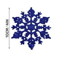 thumbnail image 2 of CISIL & Snowflakes-Christmas Tree Decorations, Snowflake Ornaments for Tree, Plastic Glitter White Snow Flakes Ornaments, Christmas Indoor Winter Wonderland Decor Blue - 24PC-10CM, 2 of 2