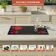 thumbnail image 4 of Built-In 30-in 5 Elements Smooth Surface (Radiant) Black Electric Cooktop Including Dual-Ring Element and Keep Warm Element, 4 of 9