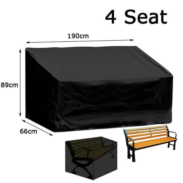 Housse de Siège de Banc de Jardin Extérieure Imperméable et Robuste pour Meubles 2/3/4 Places