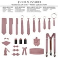 thumbnail image 5 of Jacob Alexander Boy's Regular Self Tie Prep Solid Color Necktie - Dusty Rose, 5 of 6