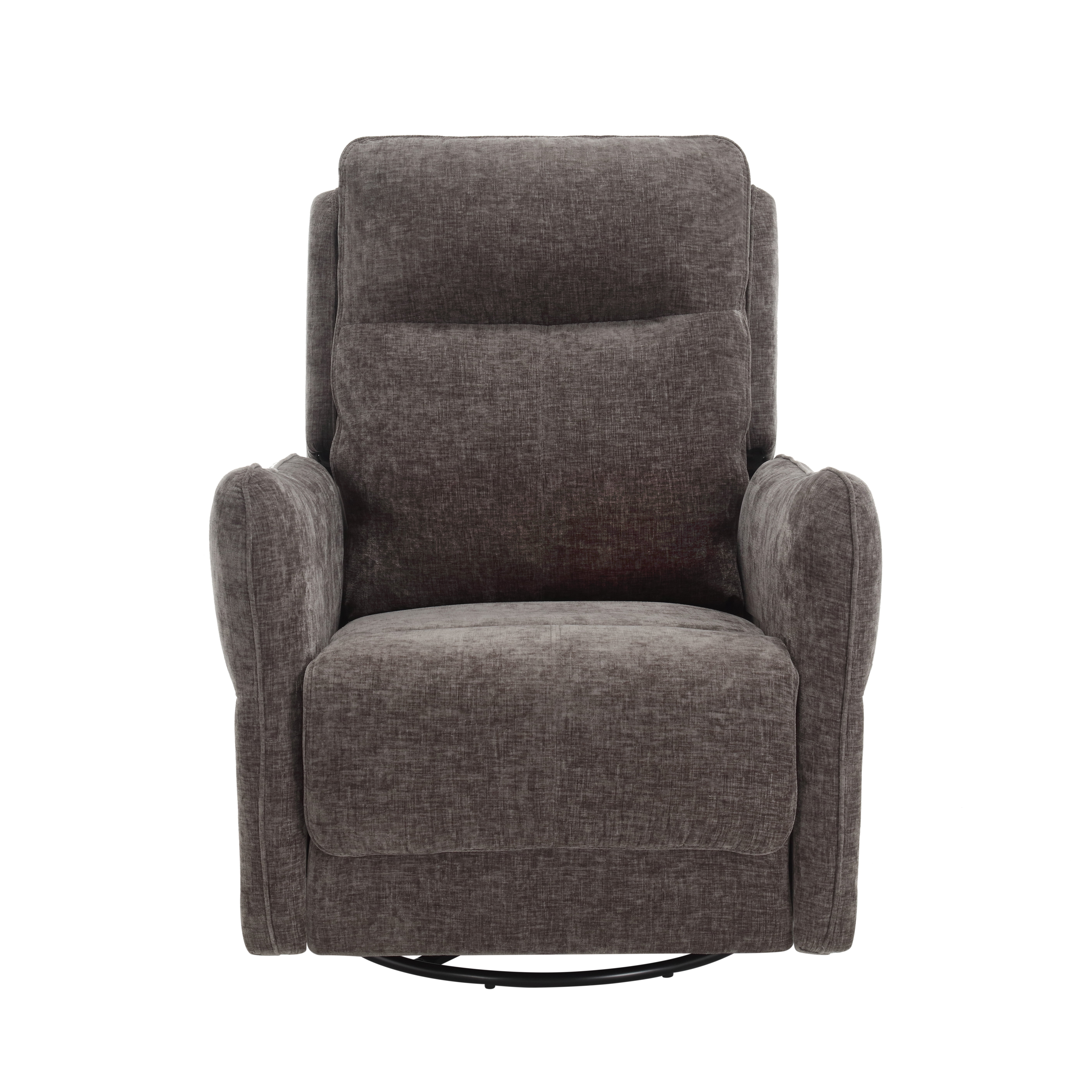 MINCETA Power Recliner Chairs,Modern Upholstered 270 Swivel Nursery Rocker Glider Recliner for Living Room,Chenille Velvet in Dark Gray