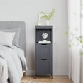 thumbnail image 2 of Bathroom Floor Cabinet, Corner Storage Unit, 2 Drawers, Multifunctional Organizer, 35 Inches Height,Grey, 2 of 6