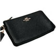 thumbnail image 3 of COACH Double Corner Zip Wristlet, Black, 3 of 7