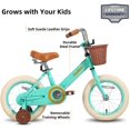 thumbnail image 2 of BWKJ Bicicleta para niños Vintage de 12, 14 y 16 Pulgadas con Canasta y Ruedas de Entrenamiento para niñas y niños de 2 a 7 años (Marfil y Rosa) BWKJ Ciclismo, 2 of 3