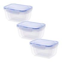 Superio Food Storage Containers, Airtight Leak Proof Meal Prep Containers, Microwave and freezer safe, BPA-free Plastic, Set of 3 (3 Pack)