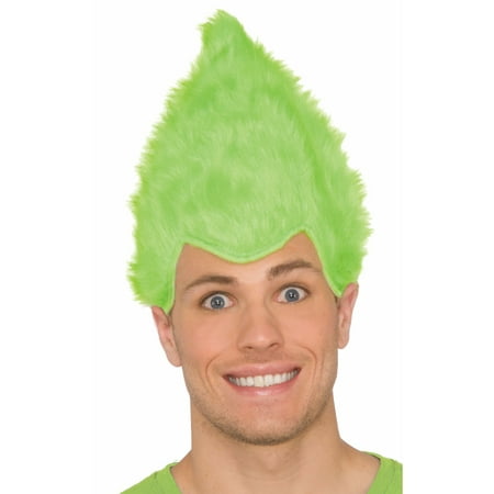 Green Adult Fuzzy Wig