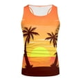 thumbnail image 4 of NOLDARES Mens Graphic Tank Tops Workout Gym Shirts Palm Tree Vintage Style T-Shirt(Z2-Orange,XXL), 4 of 5
