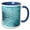 Blue/White, variant on 3drose, Image of Ancient Nautical Map of Antilles in Aqua with Schooner, 11oz Two-tone Blue Mug