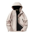 thumbnail image 2 of Mens 3 in 1 Rain Jackets with Zipper Pockets and Hood Removeable Fleece Jacket Solid Long Sleeve Zip-Up Waterproof Warm Hiking Outerwear Raincoats, 2 of 8