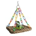 thumbnail image 2 of Flying Trapeze Bird Toy for Multi-Colored Chain, Seagrass Mat, Enrichment Toy Cockatiels, Snakes, Hamsters, Squirrels, Chameleons ( S ), 2 of 5