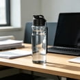 thumbnail image 6 of Black Plastic Water Bottle 500ml - Leakproof Sports Bottle with Straw Lid - BPA-Free Reusable Portable Drinking Cup for Gym Running Outdoor - Convenient Hanging Carry, 6 of 6