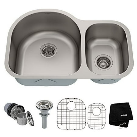 Kraus Kbu21 30 Inch Undermount 60 40 Double Bowl 16 Gauge Kraus Kbu21 30 Inch Undermount 60 40