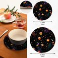 thumbnail image 3 of GZHJMY Colorful Space Planets Trivets Pot Holders Set of 2, Hot Pads, Table Mats,Placemats Set for Cooking and Baking, Cotton Braided Hot Pads, 7.09"+9.45", 3 of 7