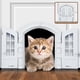 thumbnail image 1 of Puerta francesa para gatos: elegante puerta interior para gatos sin solapa para gatos de tamaño promedio de hasta 20 libras, instalación segura en minutos, 1 of 5