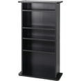 thumbnail image 3 of Bilot Multimedia Storage Cabinet Rack Book Shelf Organizer Stand Audio Media Tower, 36" X 19" X 7" Black, 3 of 7