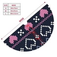 thumbnail image 3 of Sikiie Pixel Heart Winter 30-48 inches {designName} Print Christmas Tree Skirt Snowman Xmas Tree Skirt with Edge Christmas Decorations for Holiday Party-48", 3 of 7
