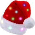 thumbnail image 5 of Adults Kids Christmas LED Light Hats Non-woven Fabric Santa Claus Xmas Hats Cap Merry Christmas New Year Party Decoration Gifts, 5 of 5
