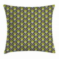 thumbnail image 1 of Cactus Throw Pillow Cushion Cover, Love Themed Geometric Background Diamond Pattern Rectangles with Plants in Pots, Decorative Square Accent Pillow Case, 20 X 20 Inches, Multicolor, by Ambesonne, 1 of 2