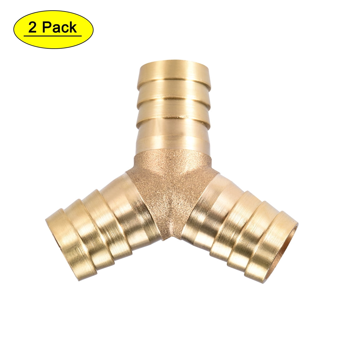Uxcell 16mm or 5/8" ID Brass Barb Fitting YShaped 3Way Barb Hose