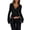 Black, variant on Womens Lace Sheer Mesh Crop Tops Long Sleeve Long Sleeve Solid Color Polyester Deep V Neck Cross Wrap Blouses Slim Fit Fairy Coquette T-Shirts Pink L