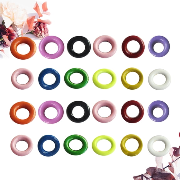 NICEXMAS 200Pcs Metal Eyelet Button Fabric Diy Accessory Circular Colorful Grommets 0.3x0.3x0.2in