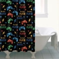 thumbnail image 4 of Colorful Controllers Games Stars Black Pattern Shower Curtain 84"x72" ,Bathroom Decorative Shower Curtains Set with 12 Hooks,Modern Waterproof Washable Shower Curtain, 4 of 6