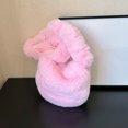 thumbnail image 4 of Bolso tipo cartera peludo para mujer bolso bandolera esponjoso de piel sintética bolso de ocio para mujer de Color sólido, 4 of 9