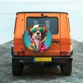 thumbnail image 6 of Salouo Colorful Sunglasses Dog Print Spare Tire Cover 14-17 inch Spare Tire Protector Universal Tough Tire Wheel Cover for Trailer SUV and Truck-15 inch, 6 of 6