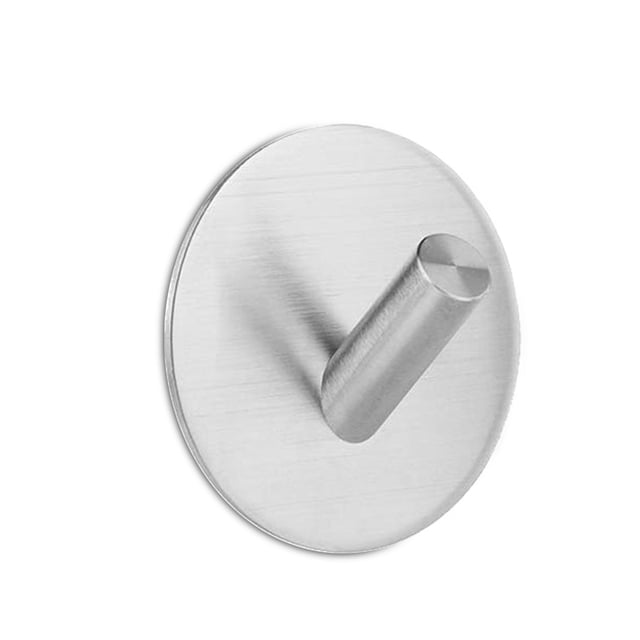 Gancho de bata de bata de acero inoxidable Dormitorio de baño Hanger Hanger Space-Shower Organizer Hogar Indoor Hooks Dorm Silver, Tipo 4 Inevent HA010059-06B