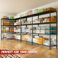 thumbnail image 6 of REIBII 69.8" Wide All Metal Storage Shelves for Garage Wire Shelving Unit 4 Tier Adjustable Shelving for Pantry Shelves Kitchen Shelving, 6 of 7