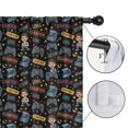 thumbnail image 4 of Blackout Kids Curtains,Cartoon Controllers Games Icons Black Pattern Childrens Insulated Curtains Set Of 2,Bedroom Essentials,Toddler Room Decor 42"x54", 4 of 5