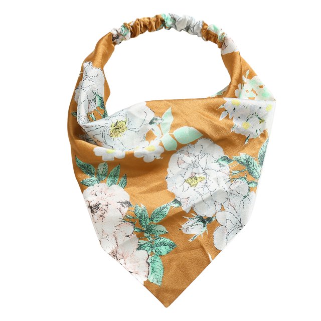 1 pieza de pañuelos de pelo de gasa con estampado Floral para el pelo, diadema elástica Wmkox8yii fajkfhkj3884