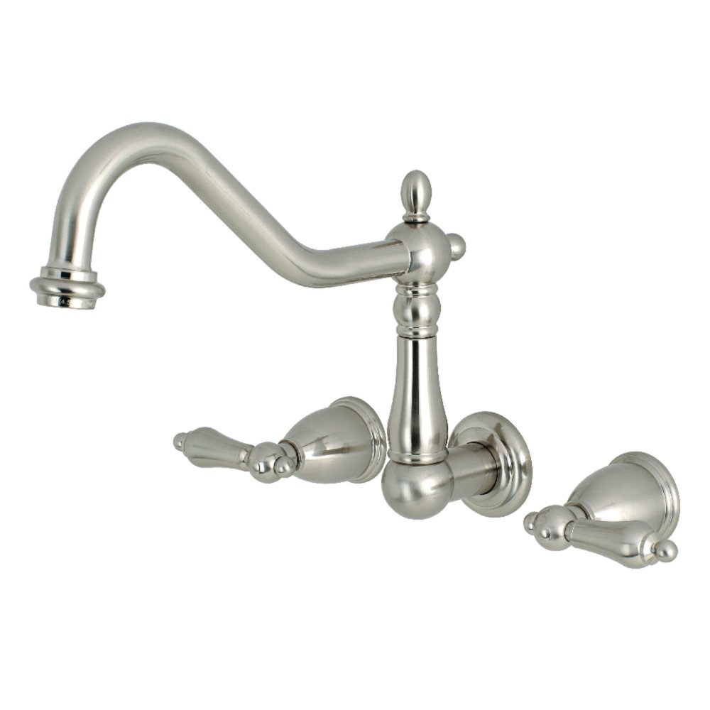 Kingston Brass KS1288AL Wall Mount Kitchen Faucet, Brushed Nickel