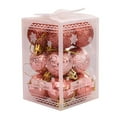 thumbnail image 1 of Flmtop 12Pcs/1 Box Plastic Xmas Ball Vibrant Color Glitter Powder Glossy Christmas Ball With Hanging Rope for Xmas Tree, 1 of 10