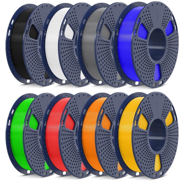 Paquete de filamentos para impresora 3D SUNLU PLA+ de 1,75 mm, 2 kg (8 x 250 g)