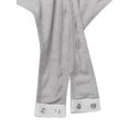 thumbnail image 5 of A2Y Women's Double Scoop Neck Short Sleeve Ribbed Button Closure Bodysuit Heather Grey M, 5 of 6