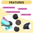 thumbnail image 3 of Roller Skate Derby Enhancements, Australian Leather Toe Cap Protectors For Speed And Consistent Protection, Wear-Resistant Guards For A Smooth Surface Experience (Black, 2 Pieces), 3 of 7