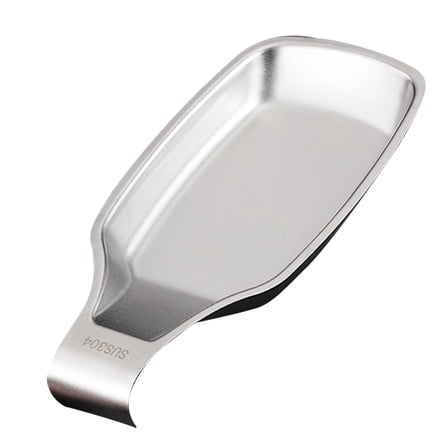 EXHUMKY Stainless Steel Metal Spoon Holder Spoon Rest Kitchen Utensil Stand for Cooking and Household Use 1 Piece