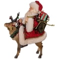 thumbnail image 2 of Kurt Adler 11.5-Inch Fabriché Santa on Reindeer, 2 of 6
